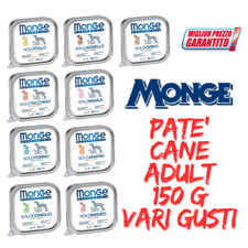 Monge Monoproteico SOLO PATE' Cane Senza Grano DIVERSI GUSTI Vaschetta da 150G