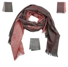 Sciarpa donna degrade grigia e