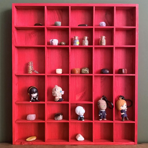 Red display cabinet with - cabinet, 28