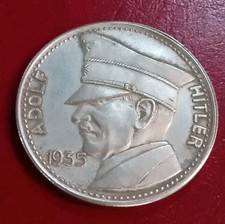 GERMANIA NAZISTA,5 REICHSMARK 1935,TERZO REICH,MATERIALE AMAGN. 16,34 GR,COPIA.