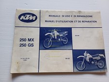KTM 250 MX - 250 GS Enduro 1983-84 manuale uso / officina originale italiano