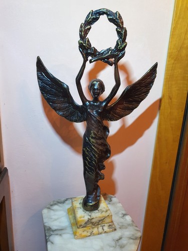 Statua bronzo donna alata - donna,
