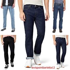 Levis 501 Jeans da Uomo Levi's regular Pantaloni Denim Blu Dritto Stright nuovi 