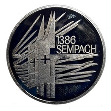 [NC] SVIZZERA - 5 FRANCHI COMMEMORATIVI 1986 - SEMPACH (nc429c)