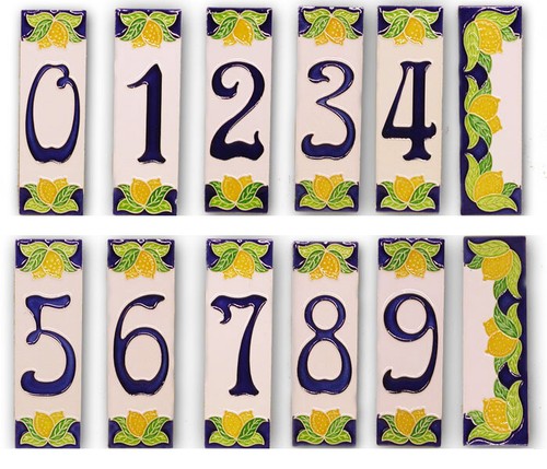 Piastrelle ceramica numeri - in,