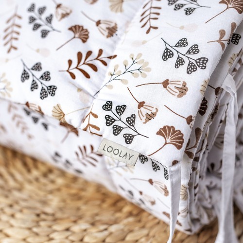 Rete letto marrone fiori - rete,