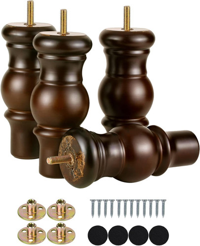 Gambe legno preforate 6 - gambe,