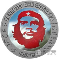 CHE GUEVARA Bernit versione faccia rossa 1 oz moneta argento 100 franchi CFA Congo 2023