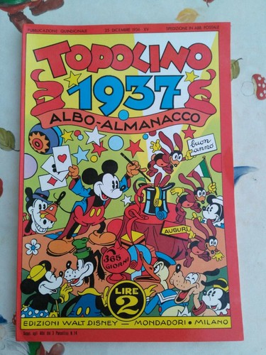 Topolino albo almanacco 1937 - almanacco,