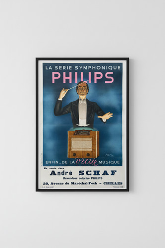 Poster vintage radio philips - poster,