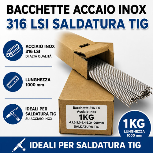 Bacchette 316 lsi acciaio - bacchette,