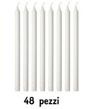 x Set 48 Pezzi Candele Bianche