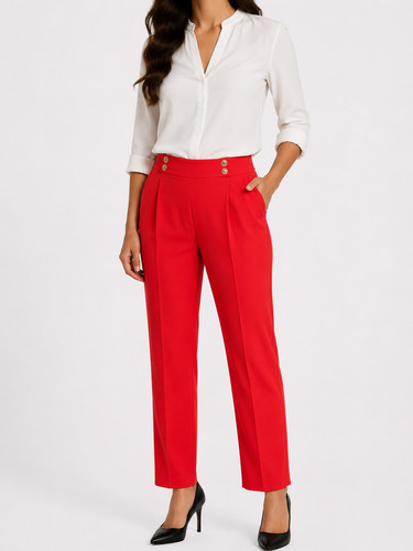 Kocca pantalone donna - rosso, 40