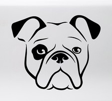 Bulldog Head Vinyl Sticker V1