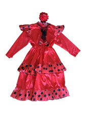 CARNAVAL QUEEN Vestito Carnevale Halloween Costume Bambina Spagnola Abito tg 6