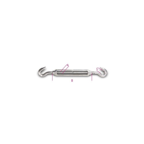 Tenditori due ganci inox - inox, m14