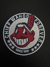 Patch logo VINTAGE RETRÒ Chief Wahoo Forever Cleveland Indians NUOVO-VECCHIO MAGAZZINO ⚾️