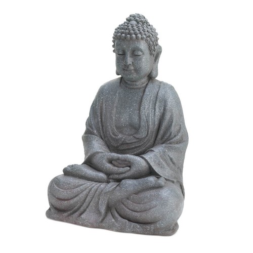 Gray fiberglass meditating - gray,