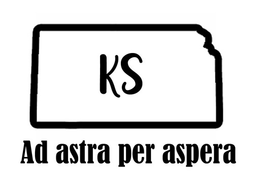 Adesivo decalcomania kansas - adesivo,