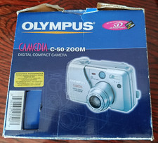 Olympus Camedia C-50 Zoom 5.0MP Compact Digital Camera con manuali cavi CD LEGGI