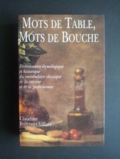 Mots de Table Mots de Bouche