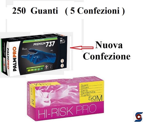 250 guanti in - 250, pacchi)