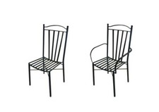 Iron garden chairs worked wide