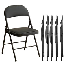 SEDIE PIEGHEVOLI DA ESTERNO, SET DA 6 SEDIE IN METALLO ROBUSTO PORTATA 140 KG