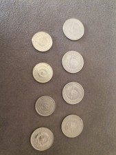 Lotto 8 monete Jugoslavia (5 dinara - anni diversi)