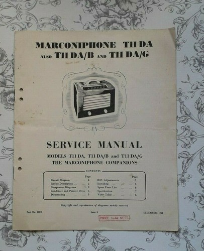 Marconiphone radio t11da - marconiphone,
