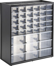 Cassettiera Con 39 Scomparti 36.5x16x44.5cm, Organizer Porta Utensili e Viti