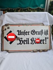 ❤️NSDAP TERZO REICH TARGA SMALTATA TEDESCA MOTTO HEIL PROPAGANDA 30s 40s WW2 WW1