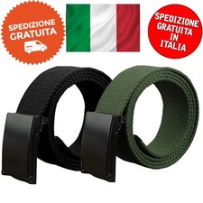 Cintura da uomo in tela Kruze per jeans regolabile taglia grande misura regolare