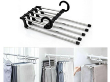 APPENDIABITI PORTA PANTALONI PIEGHEVOLE MULTIFUNZIONALE ACCIAIO