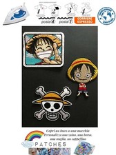 patch one piece iron on toppa termoadesiva manga monkey d. luffy rubber cappello