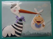 Biglietto Auguri Bambino Per Chiunque 3D Impreziosito Cicogna Burgoyne