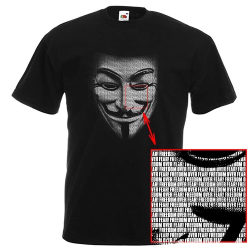 Shirt maschera anonima - t-shirt,