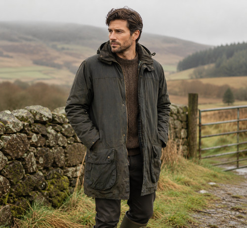 Barbour border giacca cera - border,