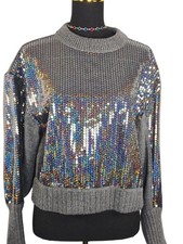 Maglione lana paillettes