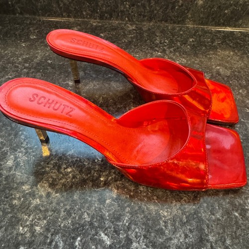 Sandali schutz rosso pelle - sandali,