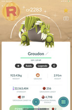 Shiny Groudon Go Reg or 1M