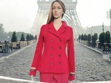 Giacca rossa tipo caban in