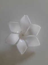 Fiore in vetro di Murano giglio per abatjour lampadari applique bianco cristall 