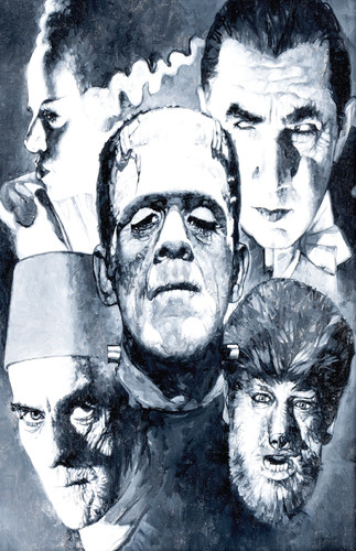 Dracula wolfman frankenstein - wolfman,