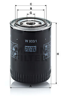 933 mann filter - mann-filter, filtro