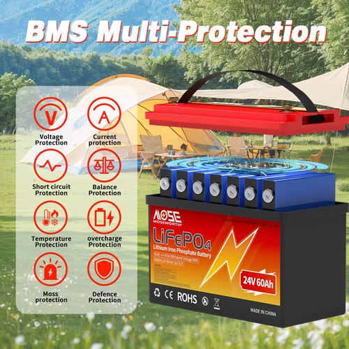 Batteria 24v 60ah - lifepo4, con