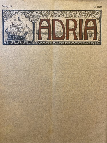 Adria jahrgang 4 heft - adria,
