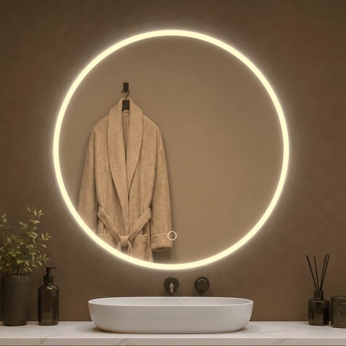 Specchio tondo led con - tondo,