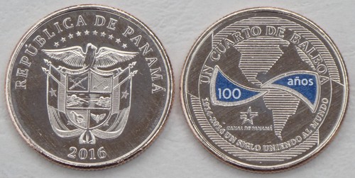Panama balboa moneta - 1/4,