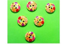 LOT 6 BOUTONS BOIS : rond